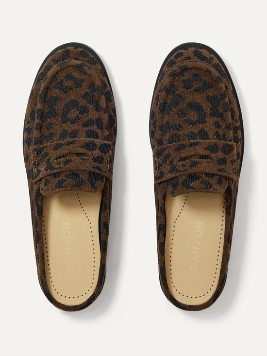 Rothy's Shoes - Rothy's The Penny Loafer Mule - ReVelvet™ Cheetah Size 11